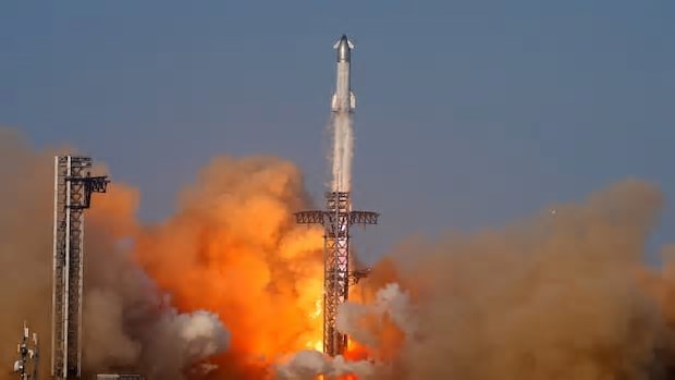 SpaceX launches another Starship but loses control 30 minutes into flight