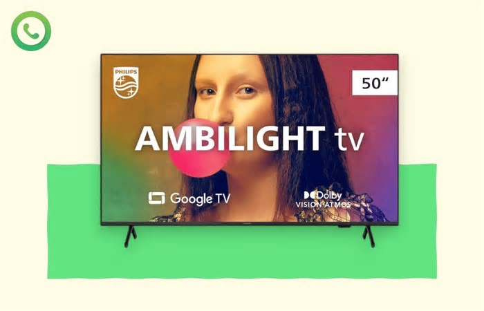 TV Philips Ambilight de 50″ tem tecnologia imersiva de luz – e está com desconto
