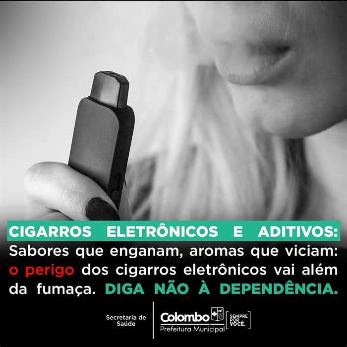 Cigarro eletrônico também faz mal: Saúde alerta e intensifica combate ao fumo em Colombo