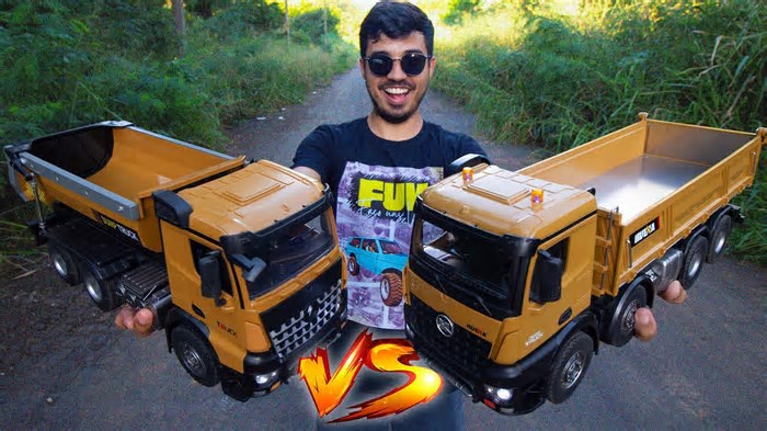 CAMINHÃO de Controle Remoto BASCULANTE Wltoys 14600 vs Huina 1536! Qual é o melhor?