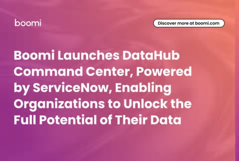 A Boomi lança o DataHub Command Center, com tecnologia ServiceNow, permitindo que as organizações liberem todo o potencial de seus dados