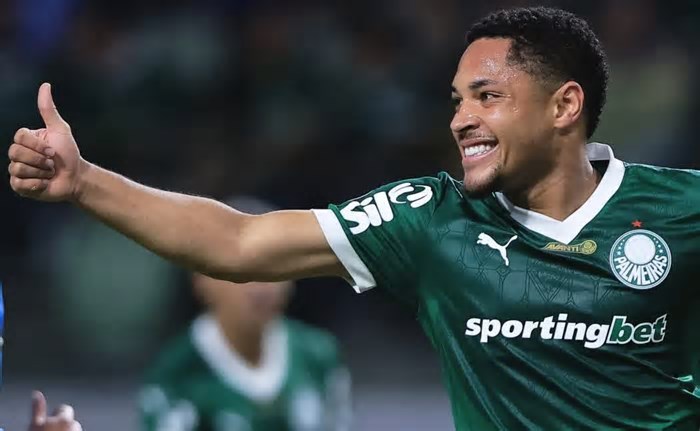 Inteligência Artificial crava Palmeiras de Vitor Roque vencendo Ceará pela Copa Betano do Brasil