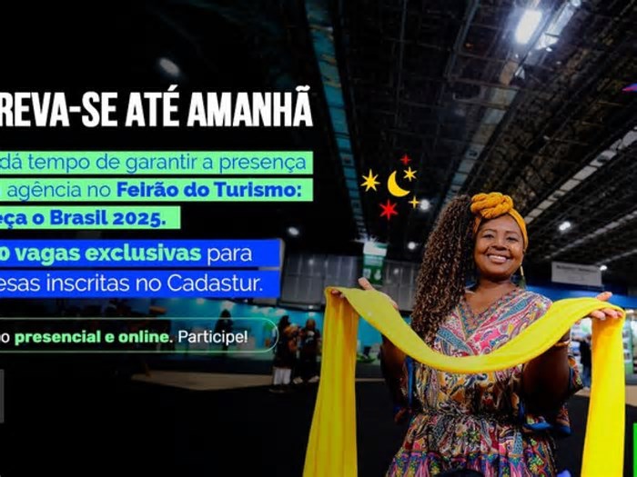 Inscrições para o Feirão do Turismo 