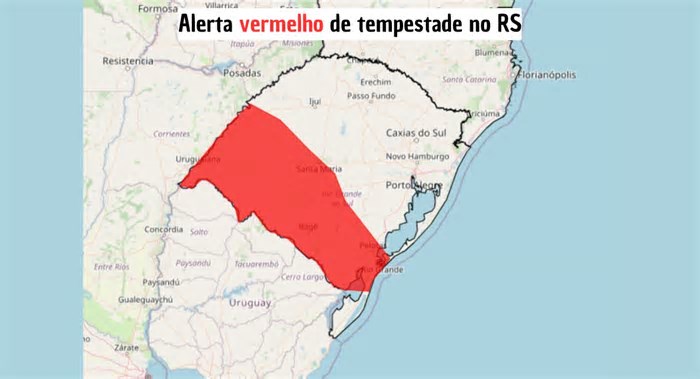 Alerta vermelho: chuva segue “presa” no RS com atuação de bloqueio atmosférico