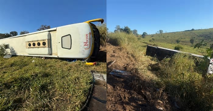 Acidente com ônibus de viagem mata duas pessoas em MG; entre vítimas está criança de 4 anos