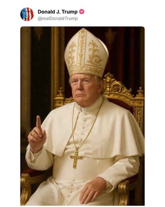 Donald Trump publica foto vestido como Papa gerada por IA e causa revolta nas redes