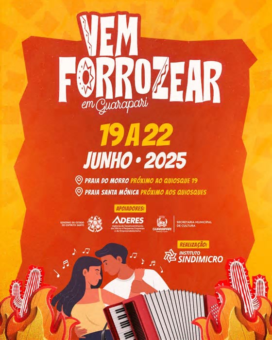 Guarapari recebe 1º festival de forró com shows, dança e cultura nordestina