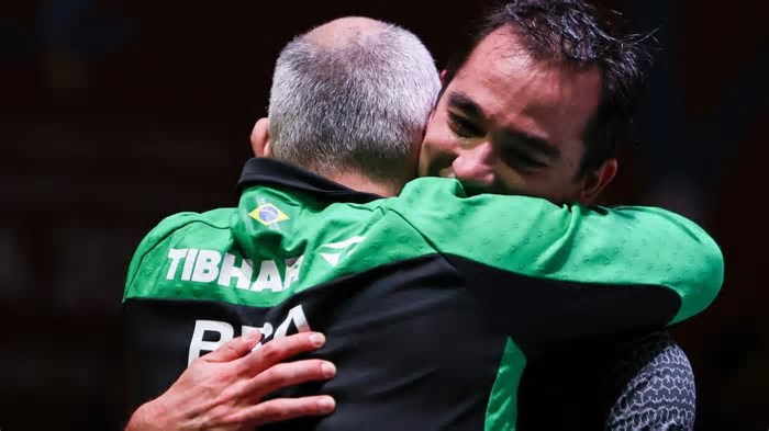 Hugo Calderano no Campeonato Mundial de tênis de mesa (Foto: World Table Tennis)
