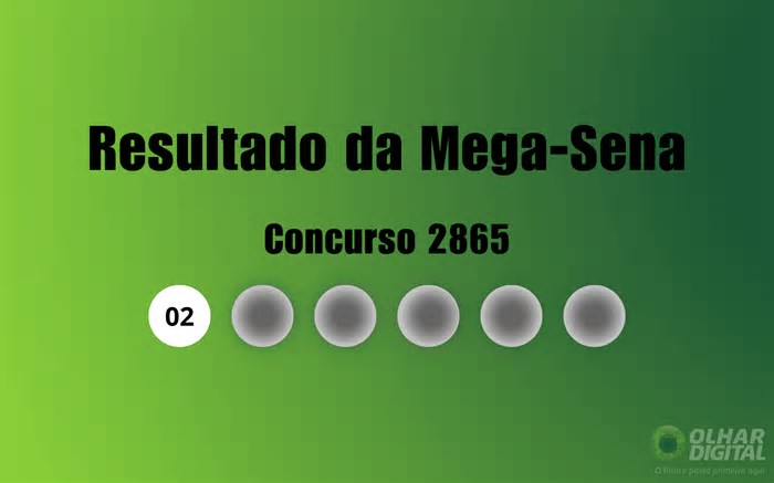 Mega-Sena 2865: veja resultado de hoje, terça-feira (20)