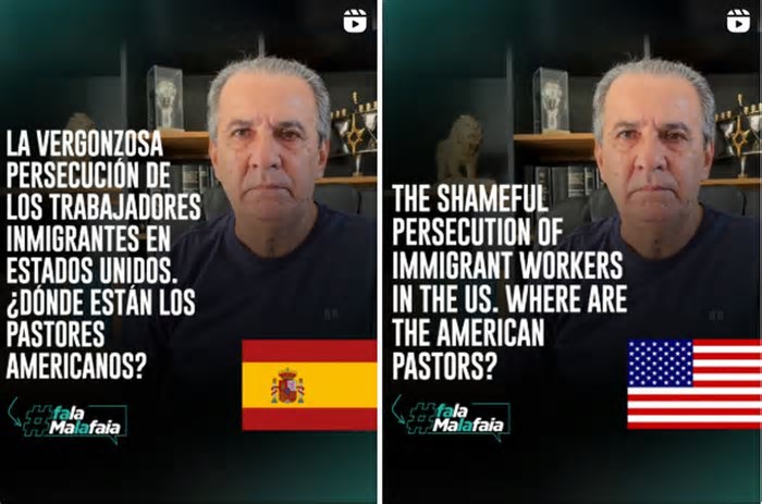 Malafaia posta vídeo em inglês para criticar Trump e pastores americanos: 'injusta perseguição ao imigrante'