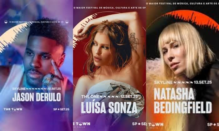 The Town anuncia Jason Derulo, Luísa Sonza, Natasha Bedingfield