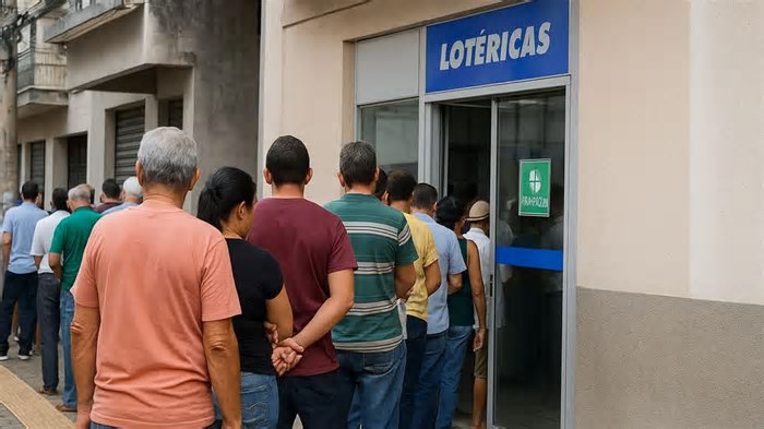 Prêmio da Mega-Sena dispara e lotéricas registram filas em várias cidades