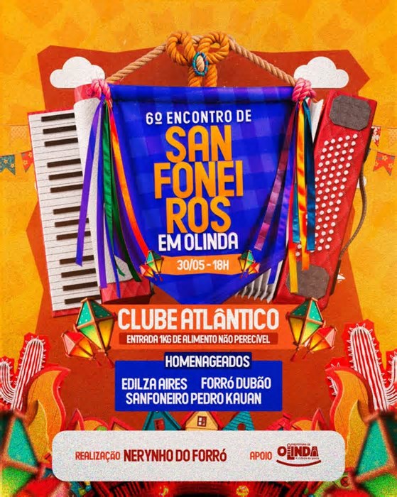 Olinda sedia 6º Encontro de Sanfoneiros com shows gratuitos nesta sexta (30)