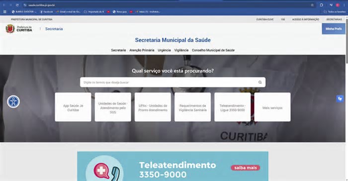 Saúde de Curitiba lança novo site, mais moderno e fácil de usar