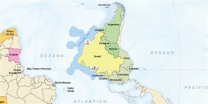 IBGE lança mapa-múndi invertido, com o Sul no topo