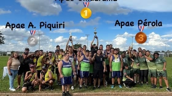 Umuarama vence fase regional de atletismo das Olímpiadas das Apaes, em Pérola