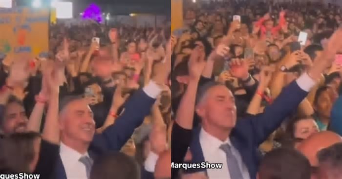 “Faz o coração”: Presidente do STF é flagrado aproveitando show de Bell Marques em Brasília