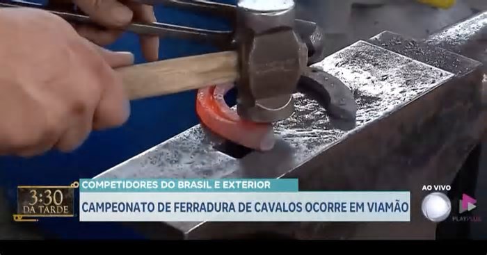 Campeonato de ferradura de cavalos ocorre em Viamão (RS)