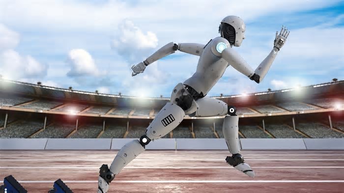 Robôs correm maratona oficial ao lado de atletas humanos