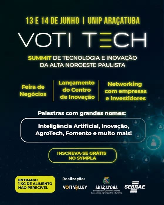 Centro de Inovação Tecnológica será lançado nesta sexta durante summit de tecnologia em Araçatuba