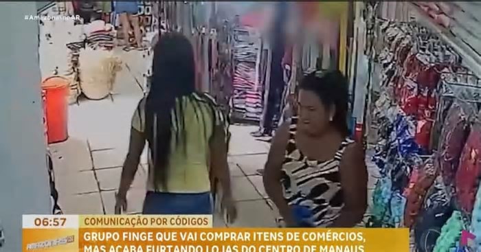 Grupo finge ser cliente para cometer furtos em lojas no centro de Manaus (AM)