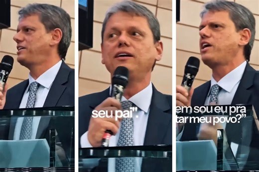 Em gesto a evangélicos, Tarcísio faz discurso bíblico em templo