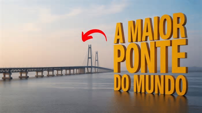 Maior ponte do mundo é capaz de ligar São Paulo a Campinas! Obra custou mais de R$ 40 bilhões e gerou 10 mil empregos