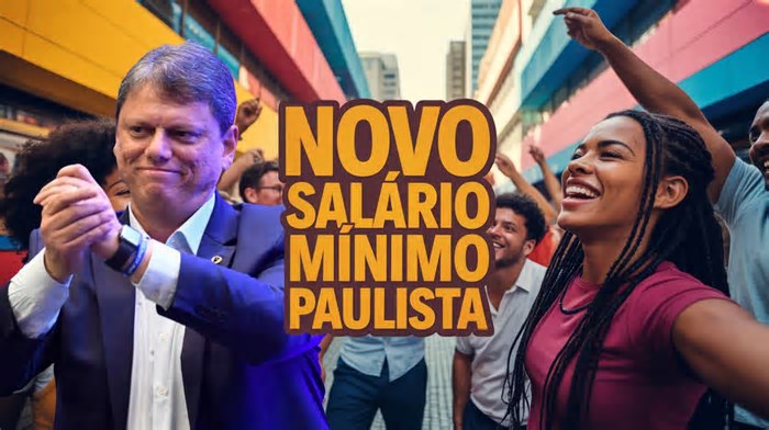 Tarcísio sanciona salário mínimo paulista maior que o nacional assinado por Lula e paulistas comemoram os quase R$ 300 a mais no bolso
