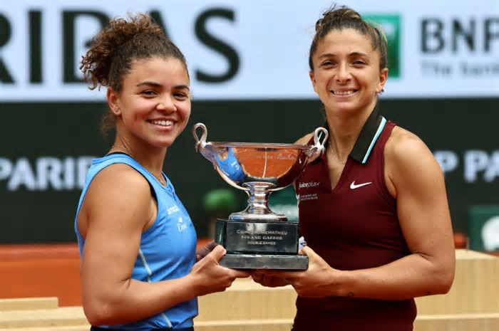Sara Errani e Jasmine Paolini são campeãs nas duplas femininas em Roland Garros