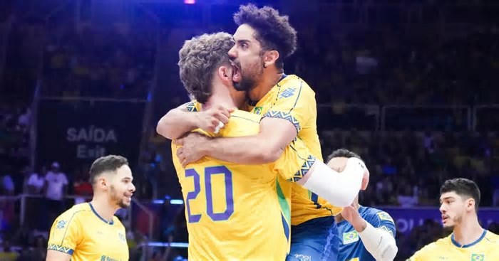 Brasil varre a Eslovênia e finaliza etapa da VNL masculina com saldo positivo
