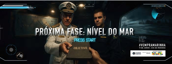 Em novo vídeo, Marinha usa inteligência artificial e foca adeptos a jogos de videogame