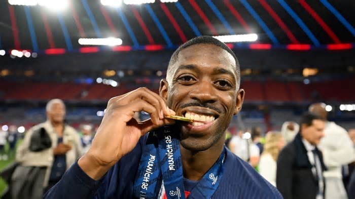 Ousmane Dembélé, do PSG, é eleito o melhor jogador da Champions League 2024/25