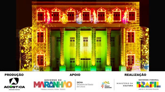 “Festival Bumba Meu Mapping” projeta a cultura do Maranhão em fachada histórica de São Luís