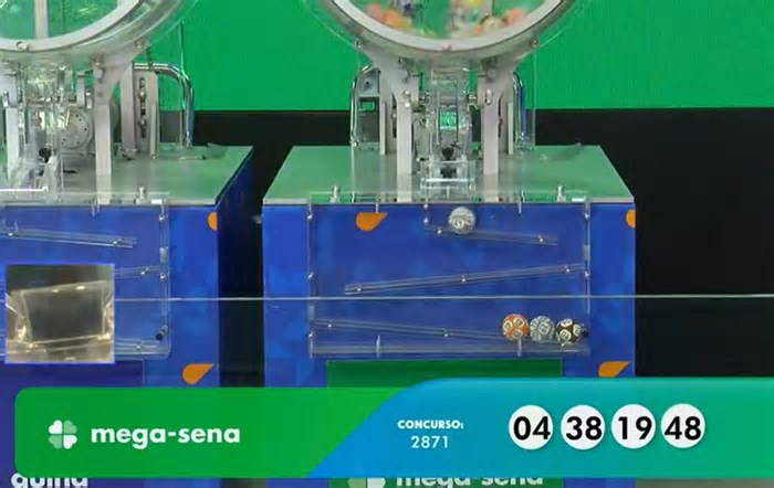 Ninguém acerta as seis dezenas da Mega-Sena 2871 e prêmio vai a R$ 45 milhões; veja números sorteados