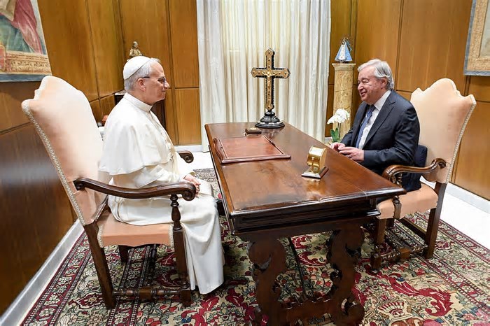 Guterres fala com o papa de cooperação entre Vaticano e ONU para construir mundo pacífico, justo e sustentável