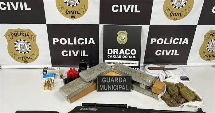 Dois homens são presos por suspeita de tráfico de drogas em Caxias do Sul