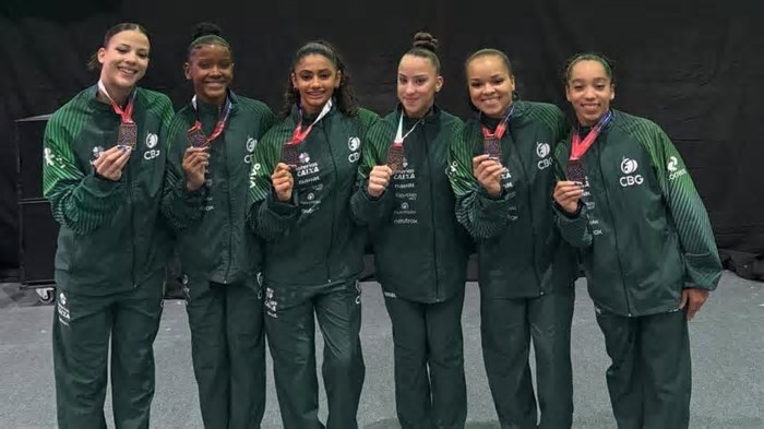 Júlia Coutinho brilha no final e Brasil leva bronze por equipes no Pan de Ginástica
