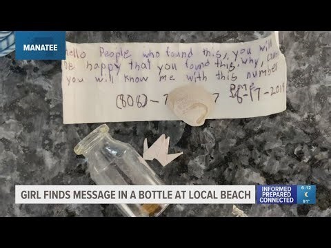 Menina de 11 anos acha número de telefone em mensagem na garrafa que percorreu 8 mil km