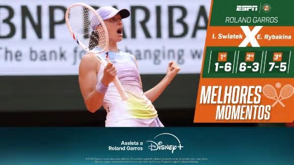 Iga Swiatek começa mal, mas se recupera e vence Elena Rybakina de virada em Roland Garros; VEJA os melhores momentos