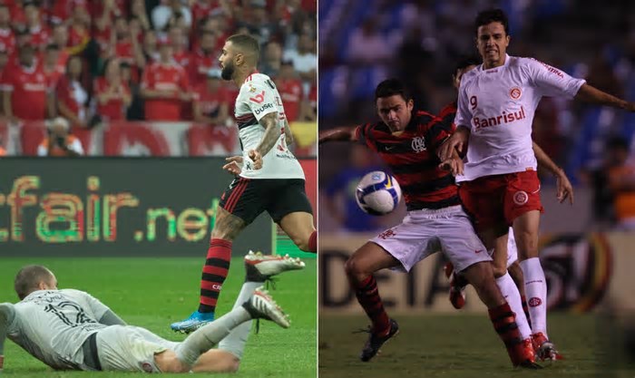 Empatados em mata-mata no século, Flamengo e Internacional farão desempate nas oitavas da Libertadores 2025