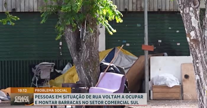 Moradores de rua voltam ao Setor Comercial Sul e insegurança preocupa comerciantes