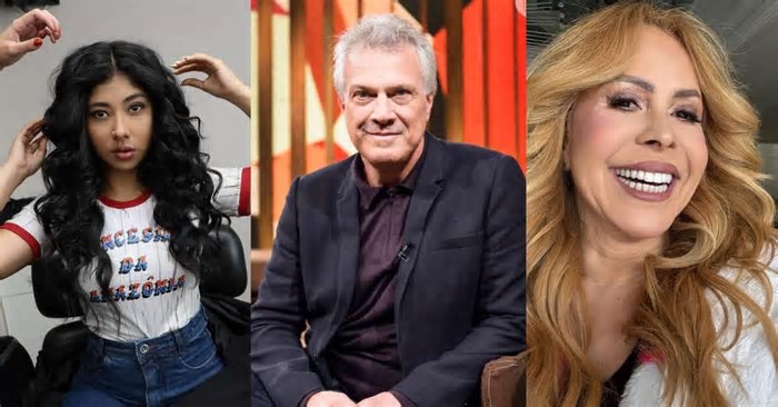 Zaynara surpreende Pedro Bial com perfume da bota durante gravação com Joelma