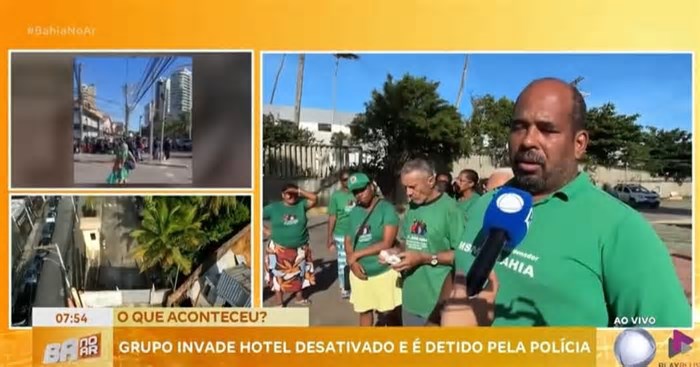 Mais de 700 famílias ocupam hotel abandonado em busca de moradia, em Salvador (BA)