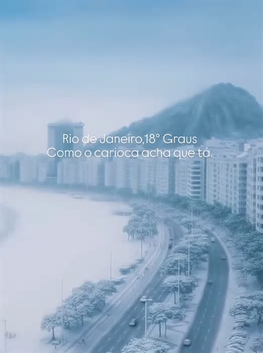 'Tá nevando!' Memes brincam com o frio que atinge o Rio