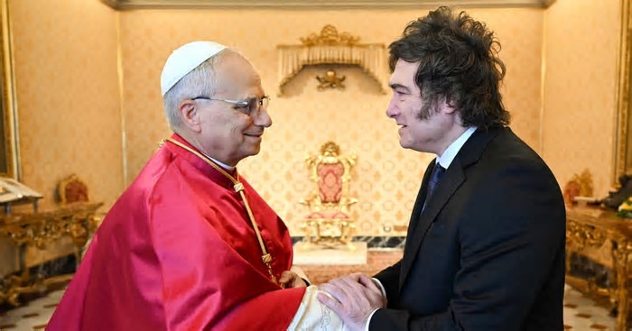 Papa Leão XIV e Milei discutem luta contra a pobreza e paz mundial em encontro no Vaticano
