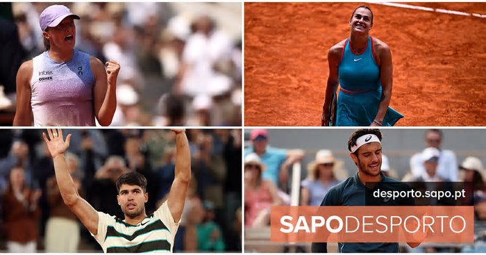 Roland Garros: Swiatek e Sabalenka defrontam-se por um lugar na final, Alcaraz encontra Musetti nas 'meias'