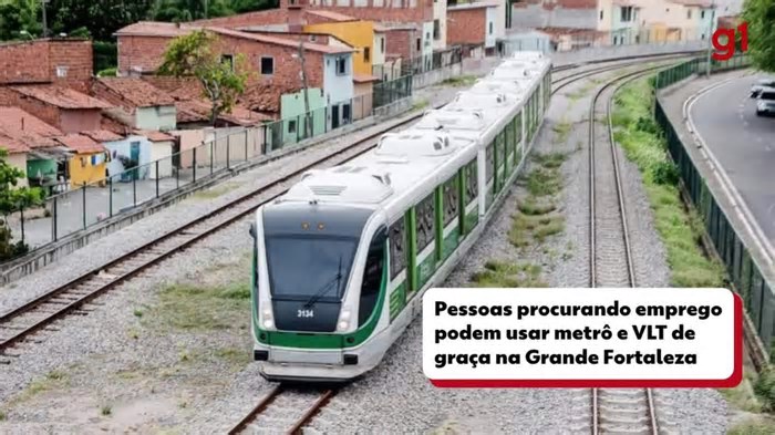 Pessoas procurando emprego podem usar metrô e VLT de graça na Grande Fortaleza; veja como