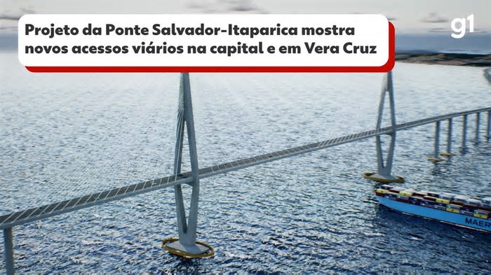 Projeto da Ponte Salvador-Itaparica mostra novos acessos viários na capital e em Vera Cruz; veja imagens em 3D