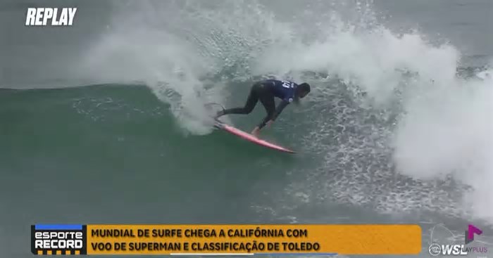 Mundial de surfe chega a Califórnia com voo de Superman e classificação de Toledo