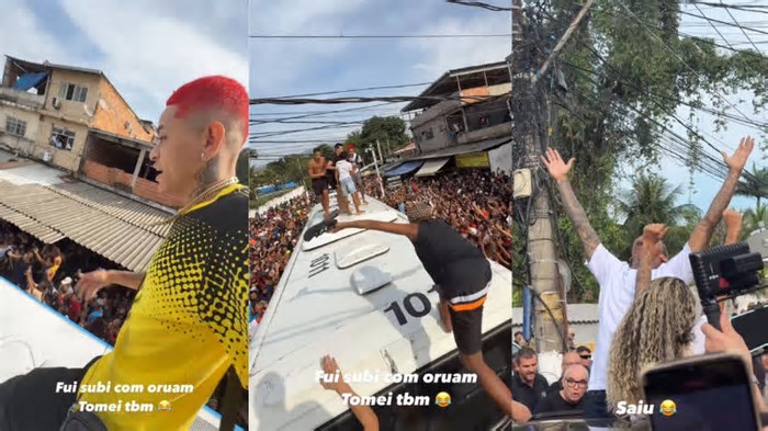 Ao lado de Oruam, MC de Cuiabá é alvo de bala de borracha no RJ